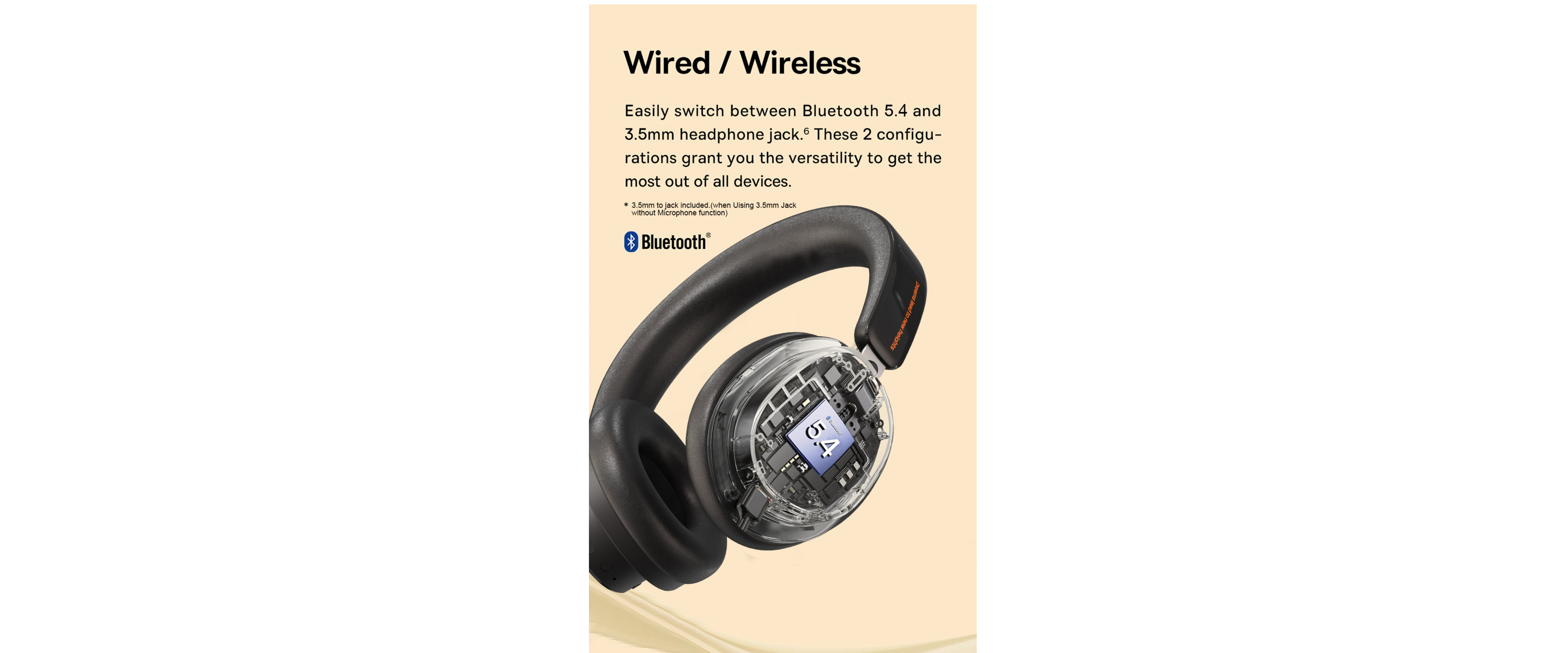 INMISS ANC500,wired wireless,bluetooth 5.4,3.5mm jack