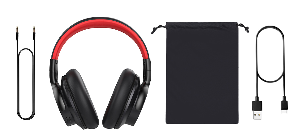 Bluetooth Headset With Microphone, Wireless On-Ear Noise Cancelling