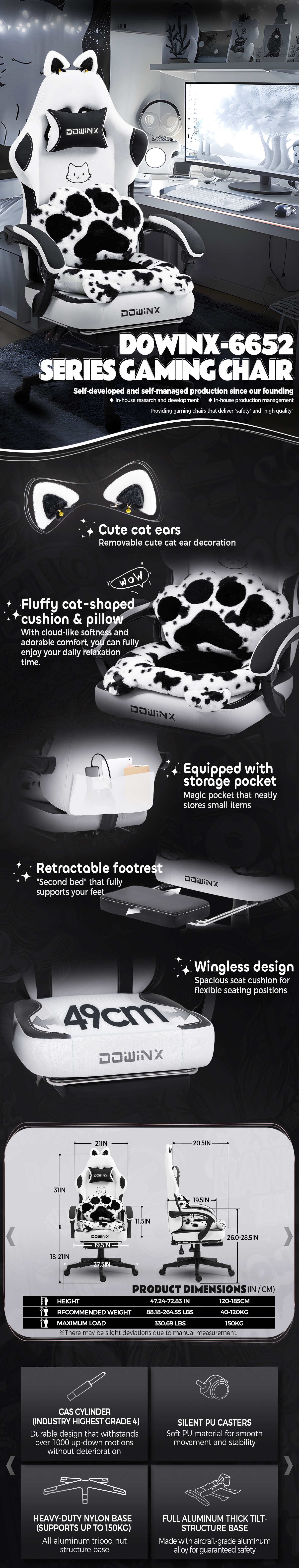 dowinx gaming chair cute