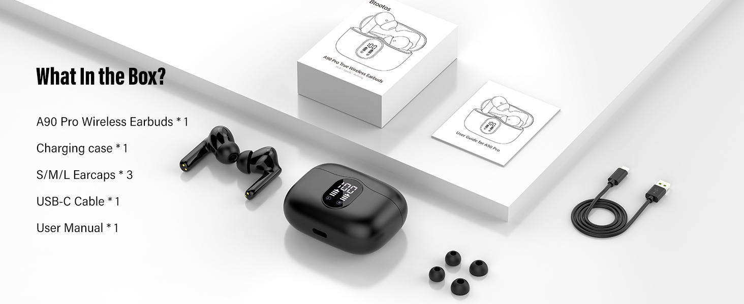 Btootos A90 Pro Wireless Earbuds