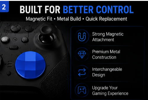 better control, magnetic fit, metal build