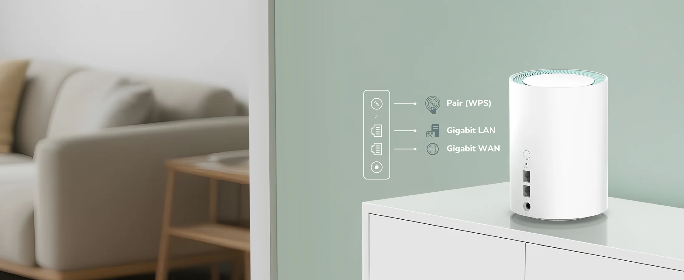 Cudy M1300 AC1200 Wireless Dual-Band Wi-Fi 5 Gigabit Mesh Router