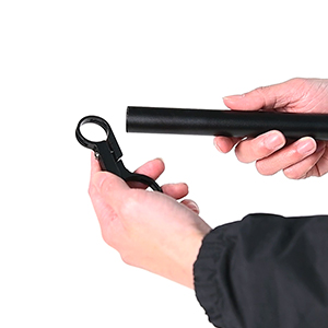 Put the clamp into the handlebar extension