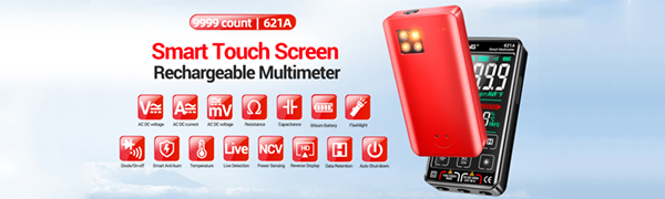 Smart Touch ScreenRechargeable Multimeter