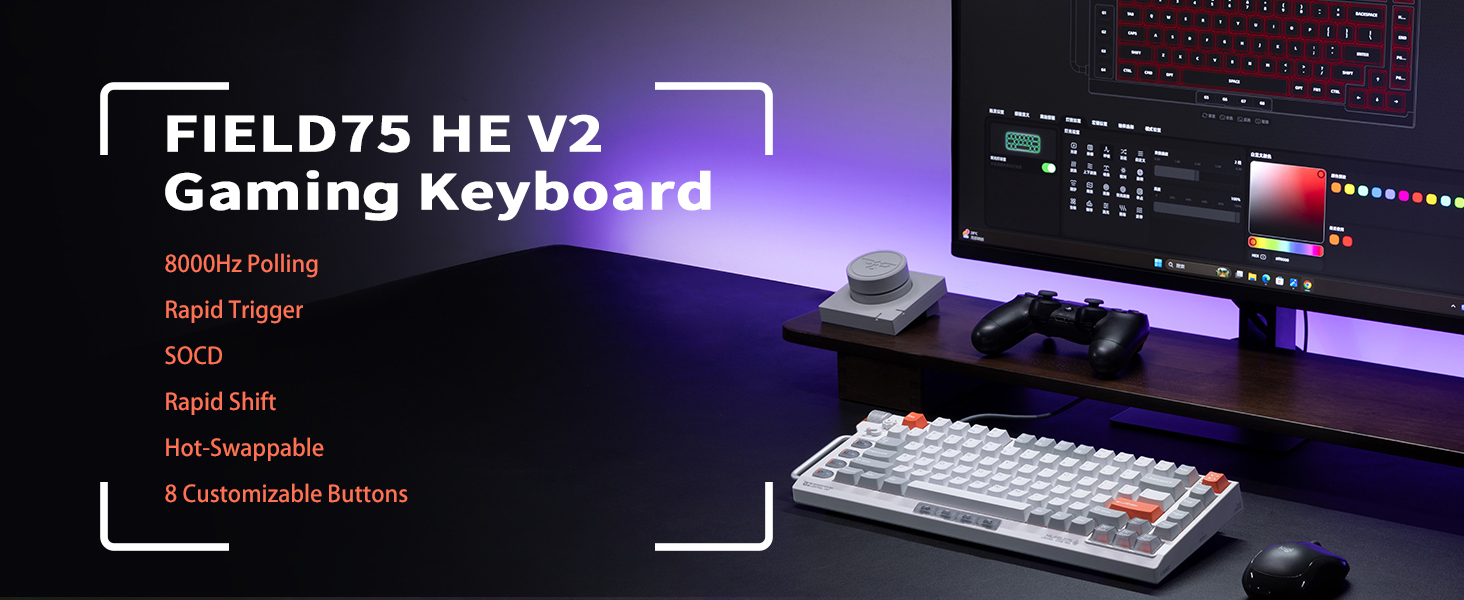 NuPhy Field75 HE V2 Magnetic Switch Gaming Keyboard