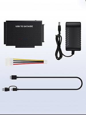 Supports 2.5"/3.5" HDD/SSD, 2.5"/3.5" IDE, 5.25" DVD-ROM, CD-ROM, CD-RW, DVD-RW, DVD + RW optical dr