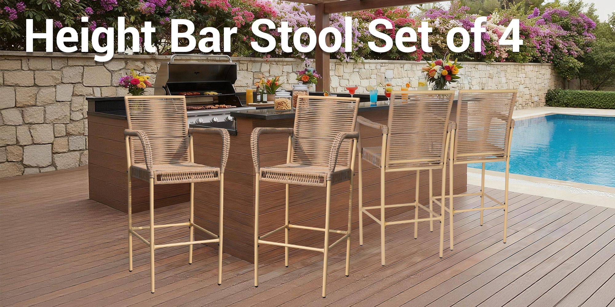 Height Bar Stool Set of 4