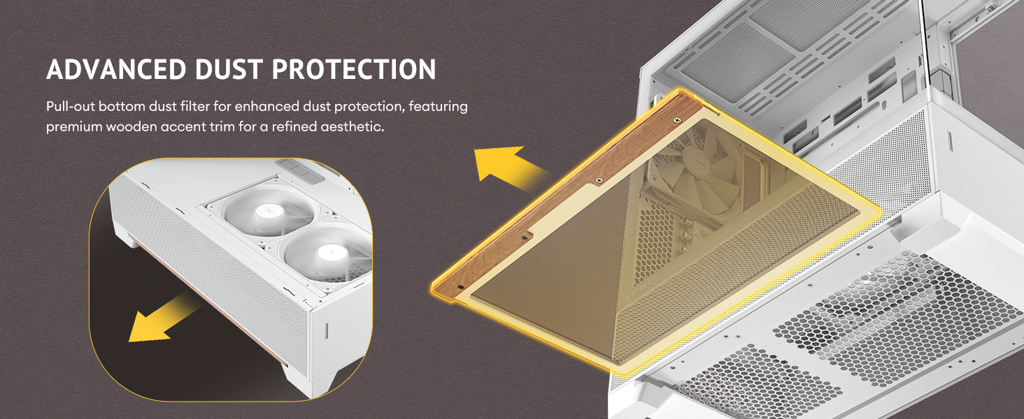 Antec C6 Wood White Mid-Tower Case