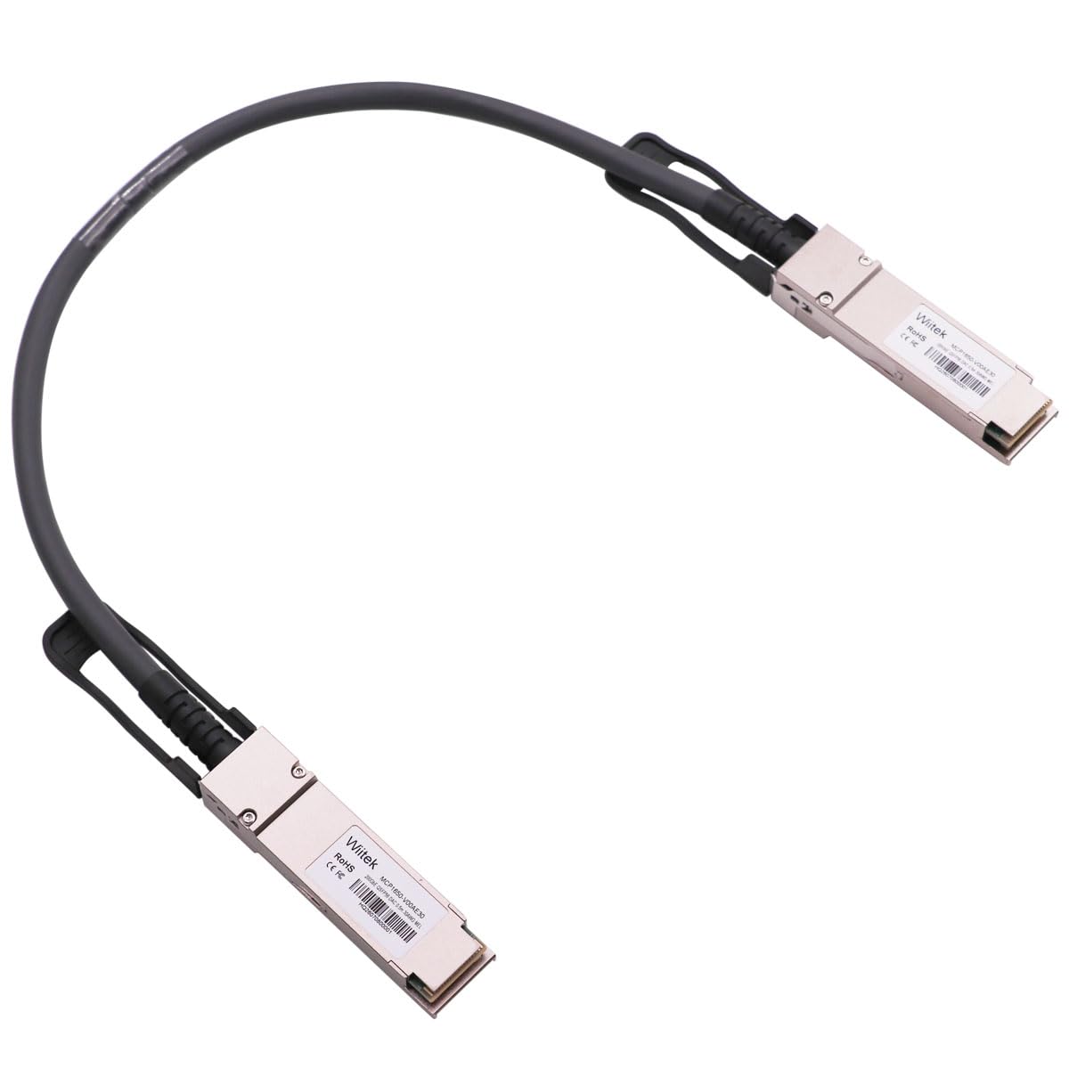 200GbE QSFP56 to QSFP56 PAM4 0.5m(1.67ft) Ethernet Passive Copper Twinax Cable, Compatible with Mel