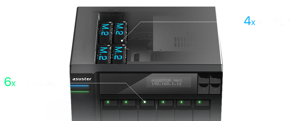 Asustor AS6706T v2 Lockerstor 6 Gen2+ 6 Bay Desktop NAS