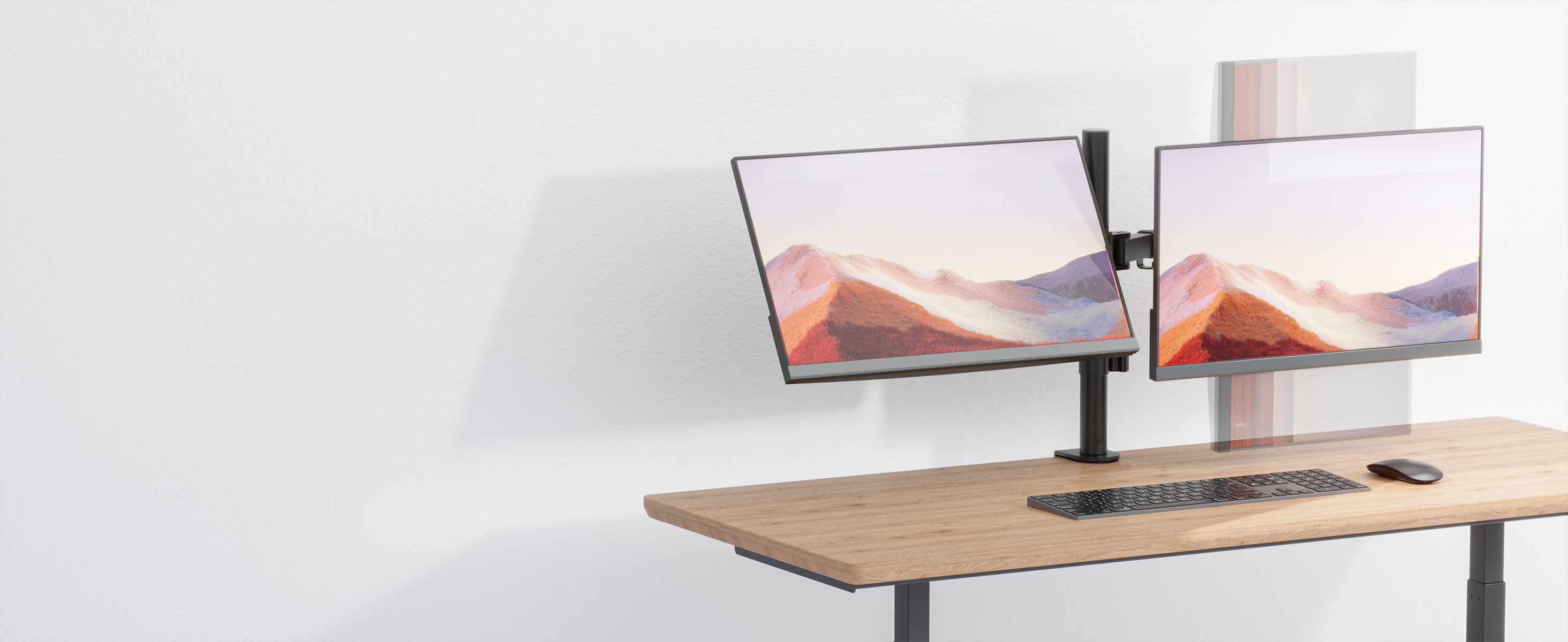+/-90° tilt and swivel and 360° rotate