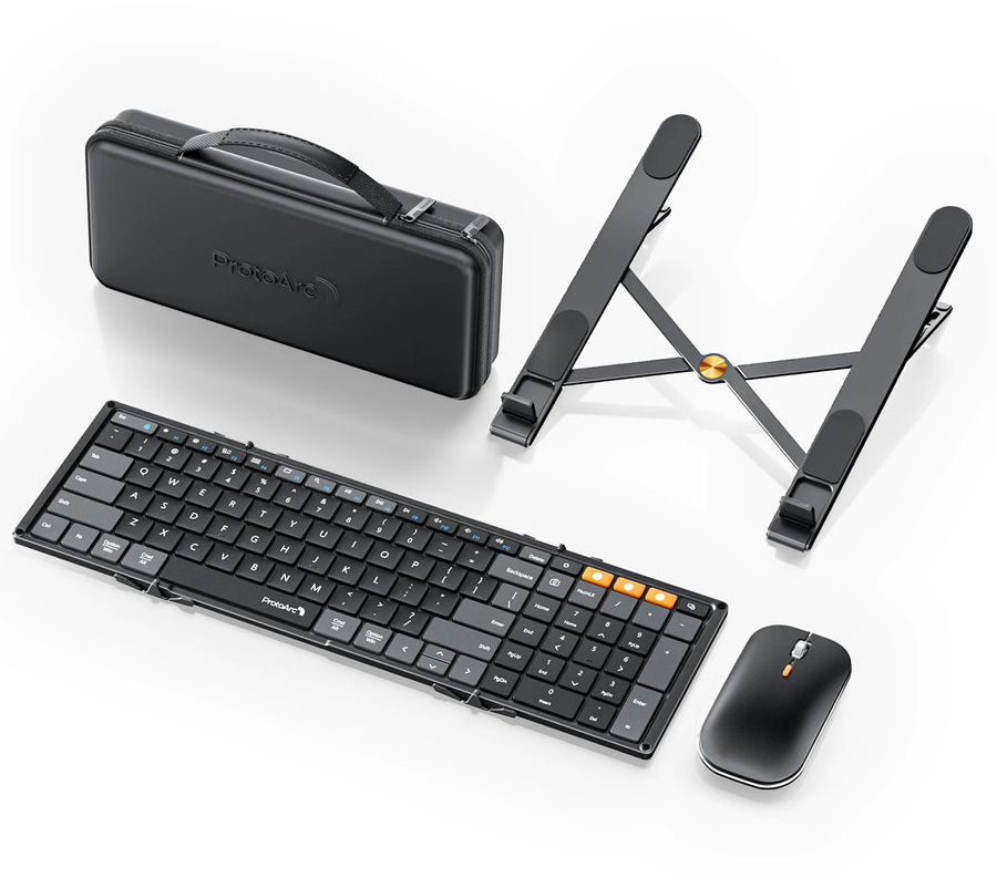 ProtoArc® XKM01 CaseUp Foldable Keyboard Mouse Combo