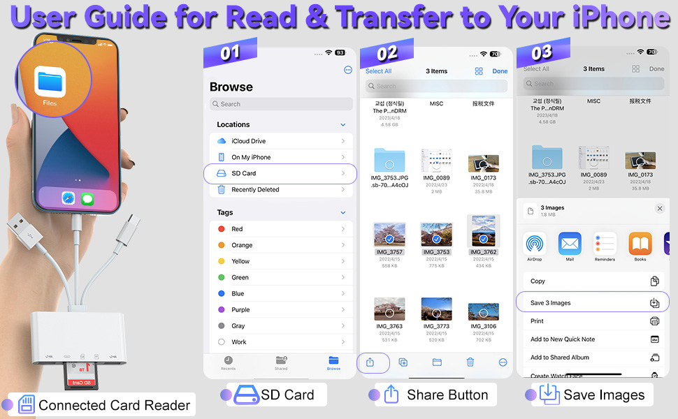 5-in-3 SD Card Reader