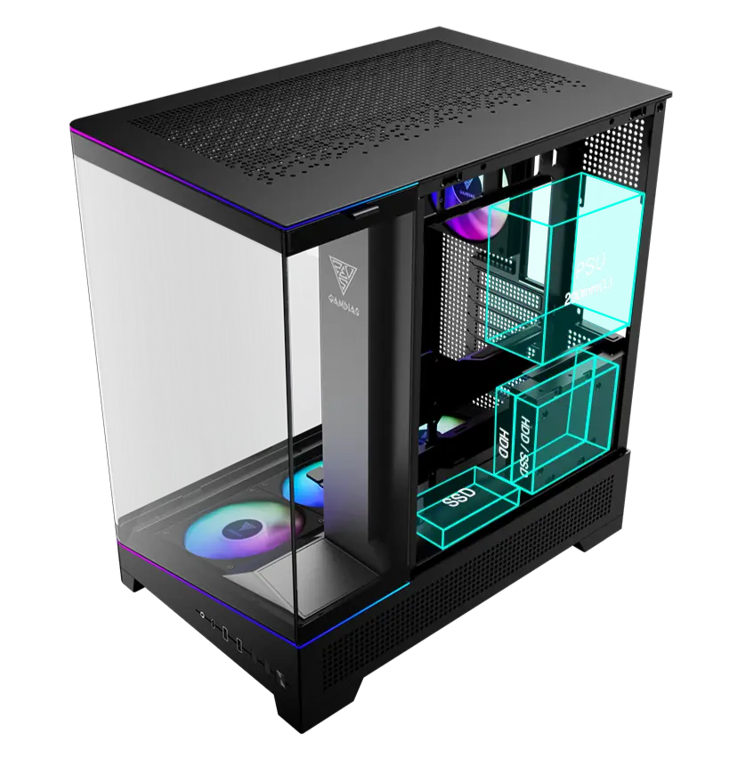 Gamdias ATLAS P6 CG ATX Mid Tower Computer Case