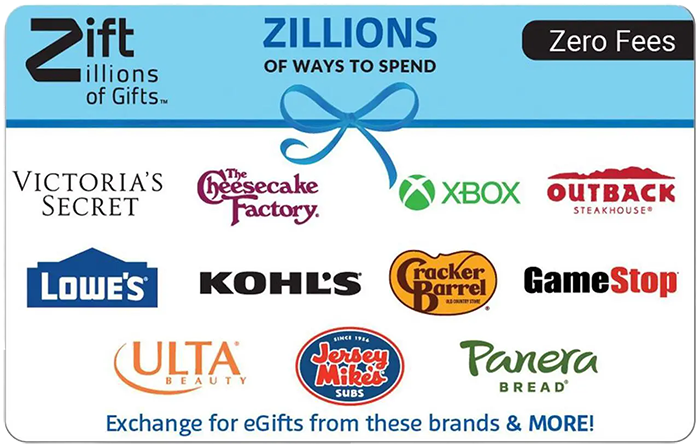 Zift Zillions of Gifts E-Gift Card