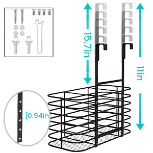 ULG Chrome Hair Tool Organizer 6 Adjustable Height Hair Dryer Holder Under  Sink