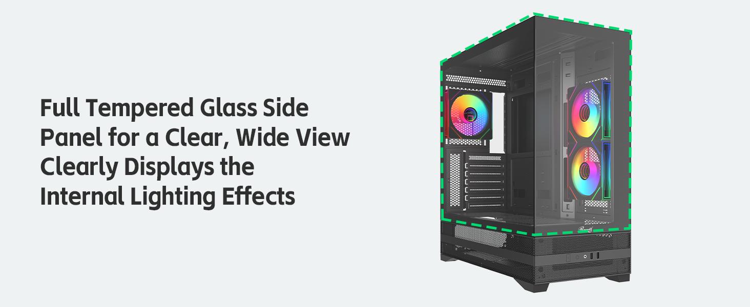 Full Tempered Glass Side Panel