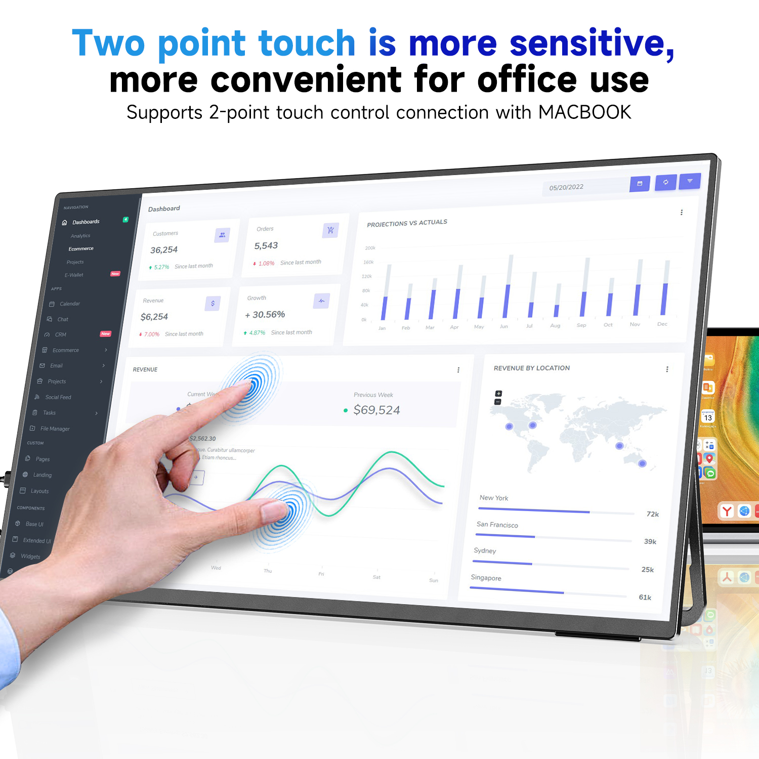 2K 165Hz Touchscreen Portable Monitor