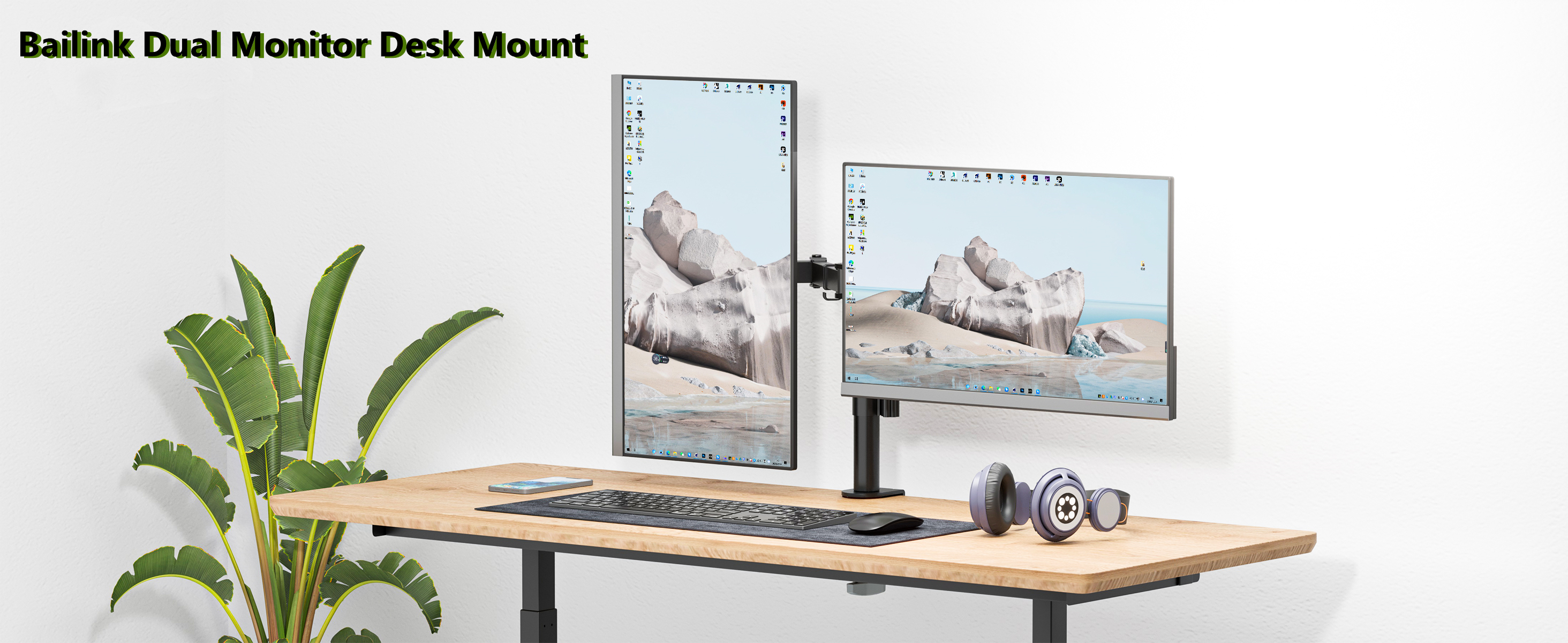 Dual Monitor Desk Mount