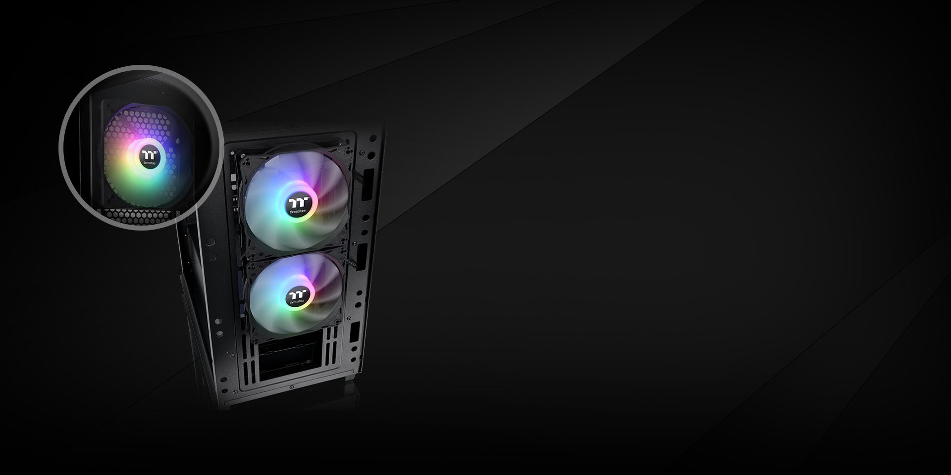 Thermaltake Versa H16 TG ARGB Black Micro ATX Tower Case