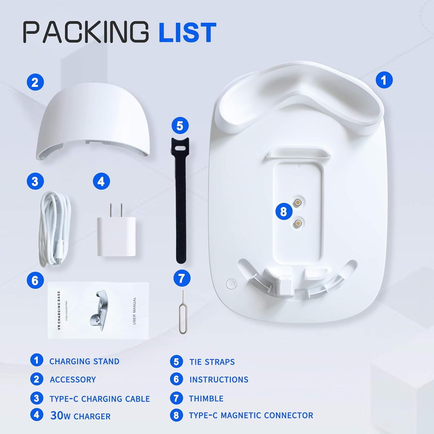 here are all the accessories included in this product