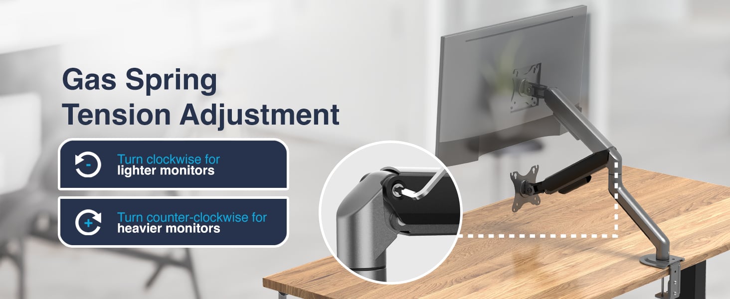 Desky Single Spring Eco Monitor Mount