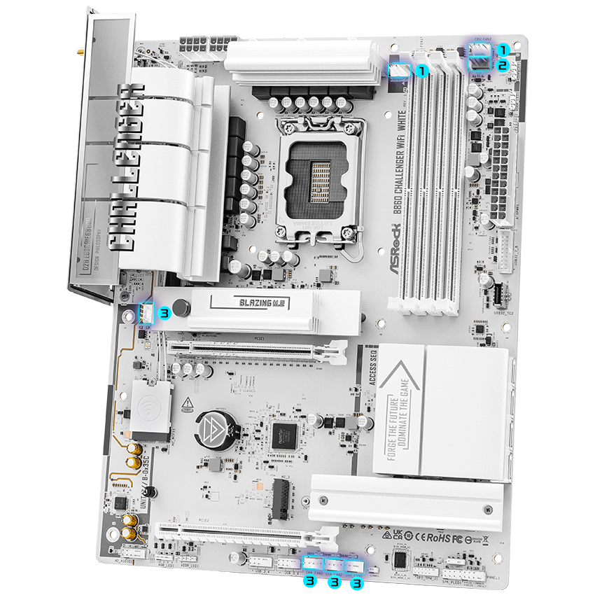 ASRock B860 CHALLENGER WIFI WHITE Motherboard