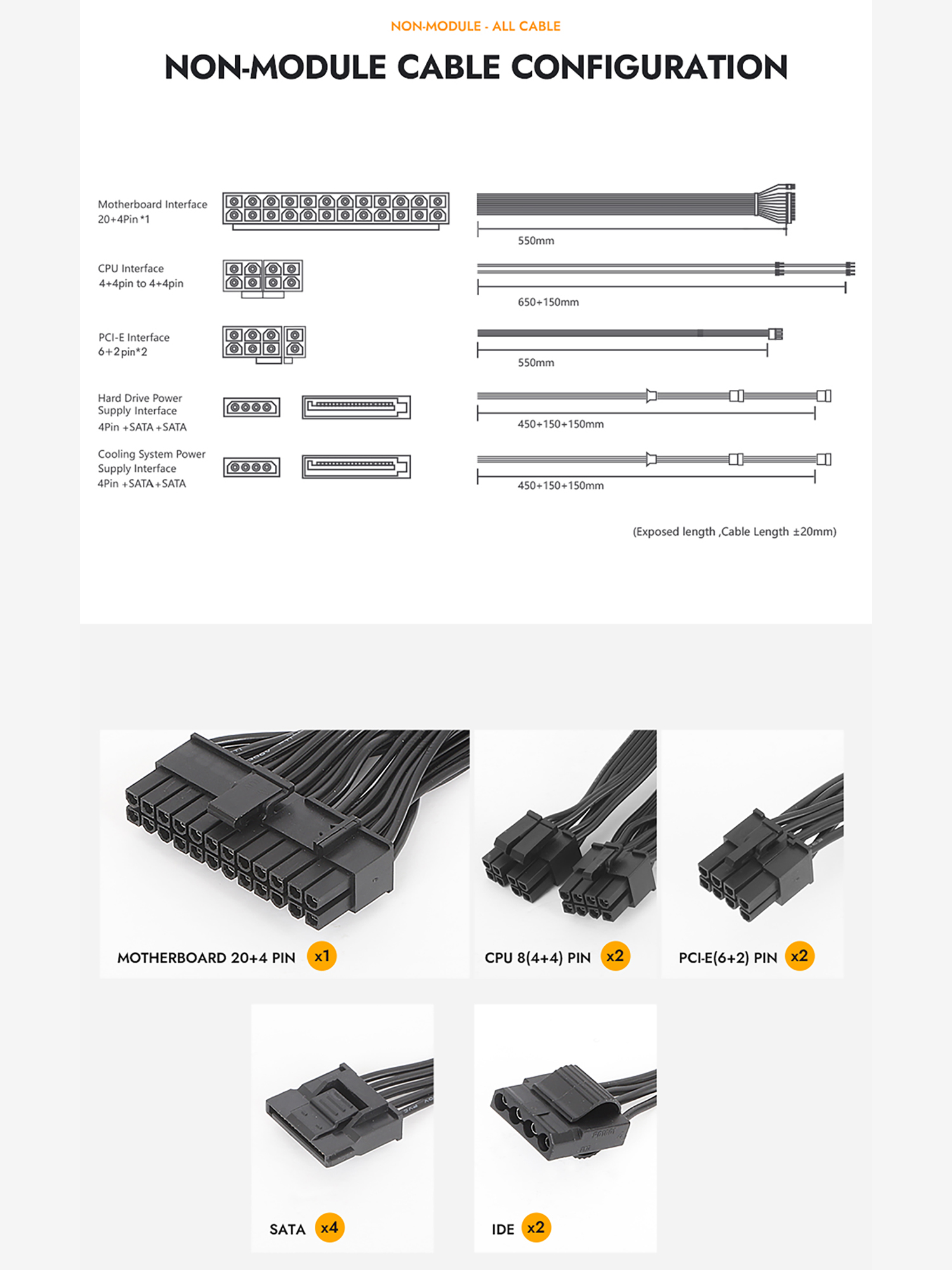 darkFlash PMT650 650W Power Supply PSU