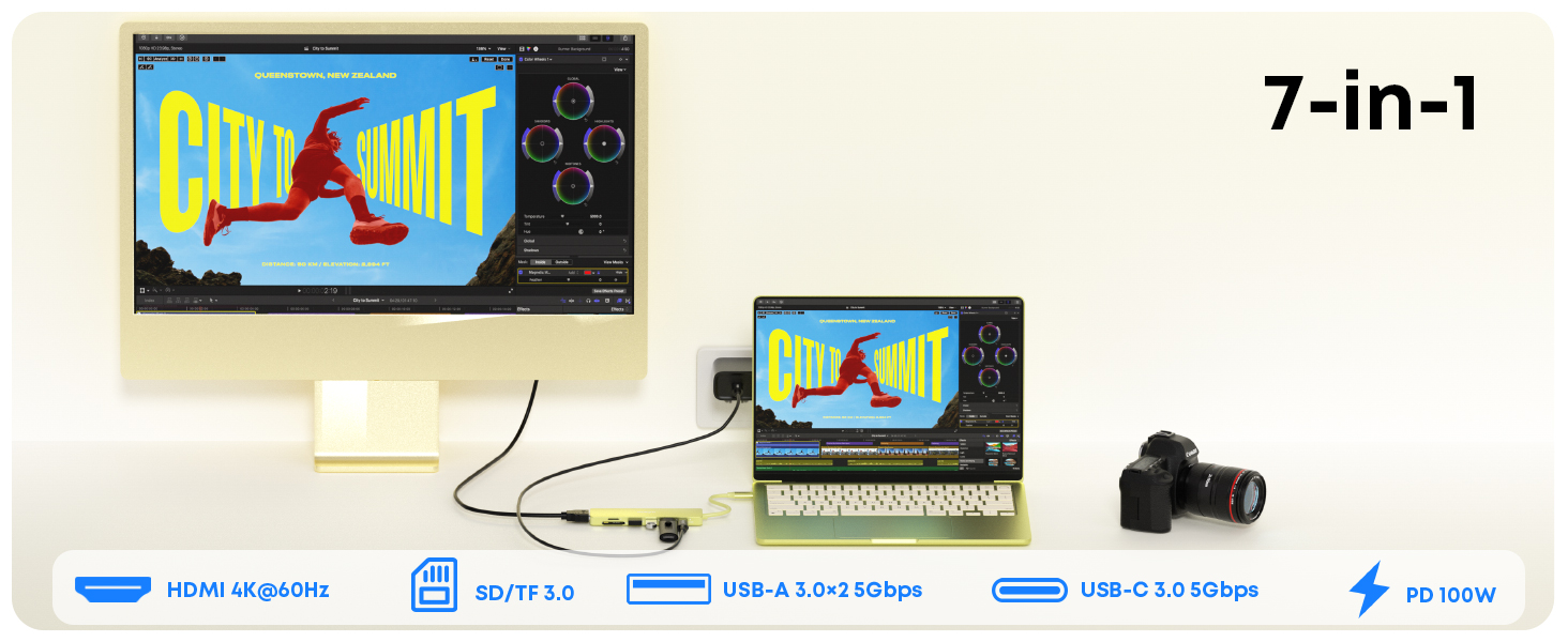 7-in-1 ports
