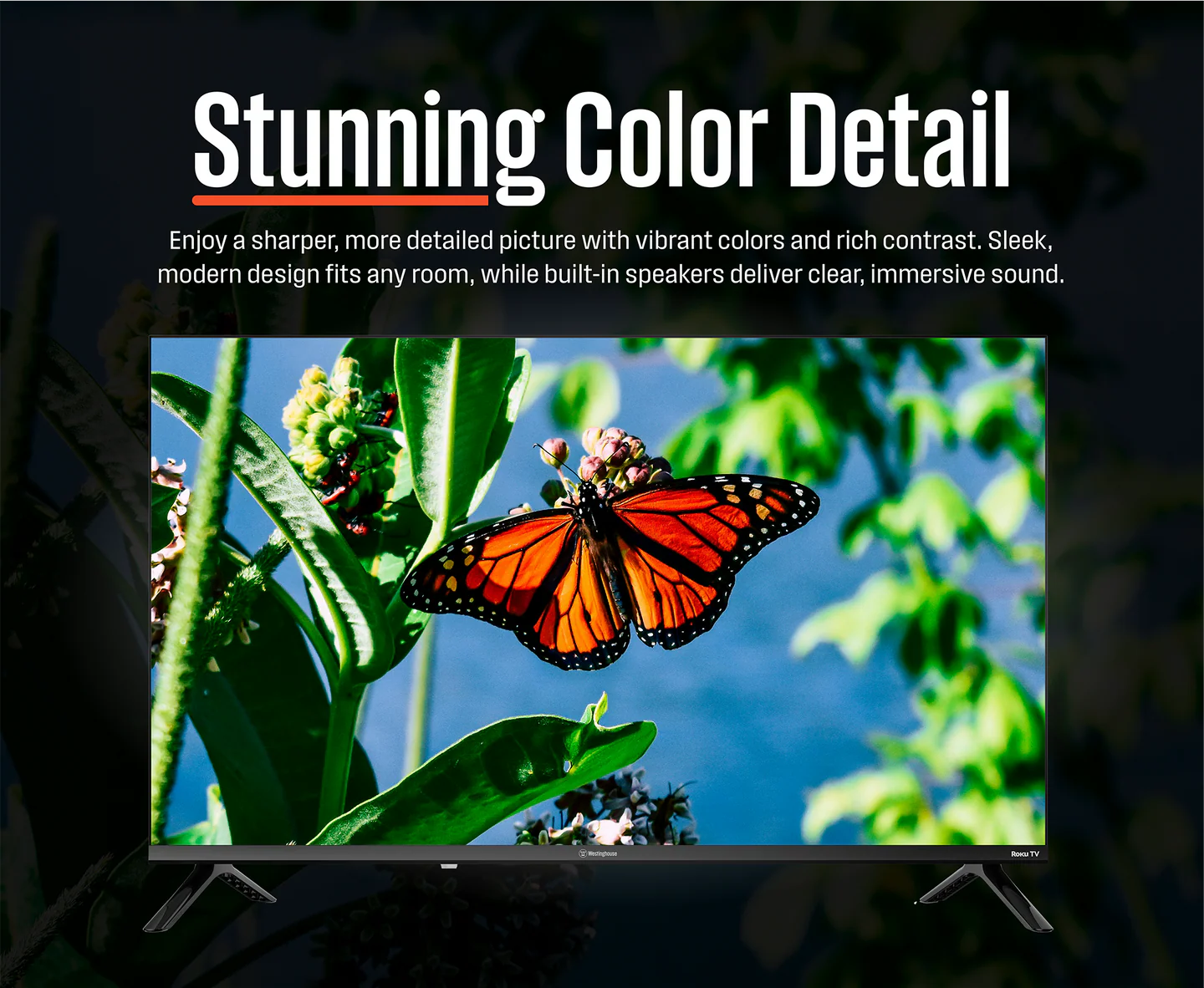 Westinghouse Smart Roku TV, HD QLED, Dolby Digital+, Wi-Fi, Bluetooth, AirPlay, Alexa & Google Assistant