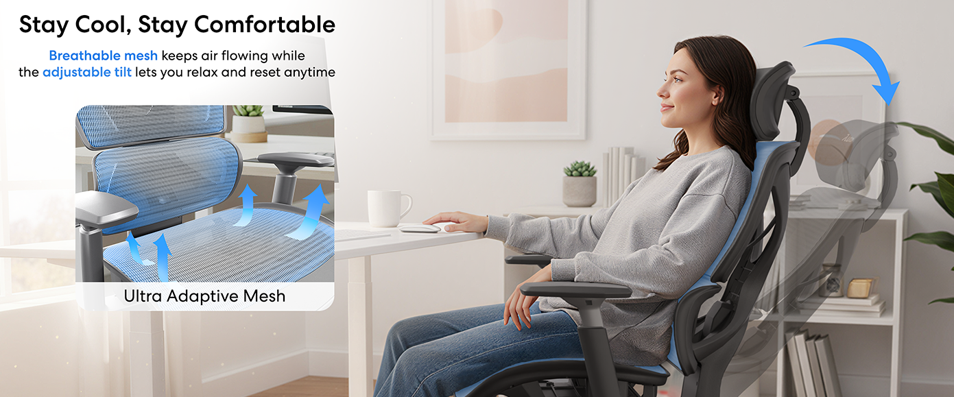 Autonomous Office Erogchair X Mesh Back Seat