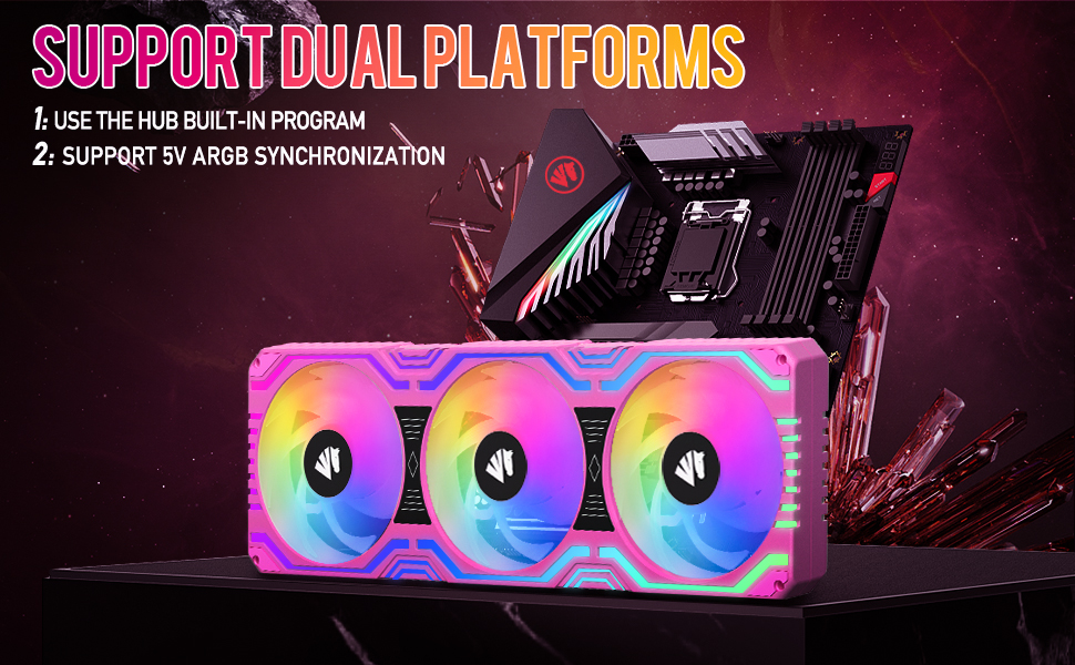 Asiahorse MATRIXPINK 58 Addressable RGB LEDs 360MM AllinOne Square