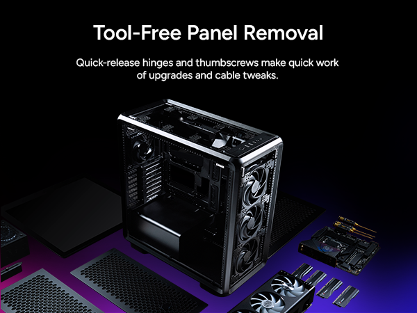 Cooler Master MasterFrame 600 Black ATX Mid-Tower PC Case