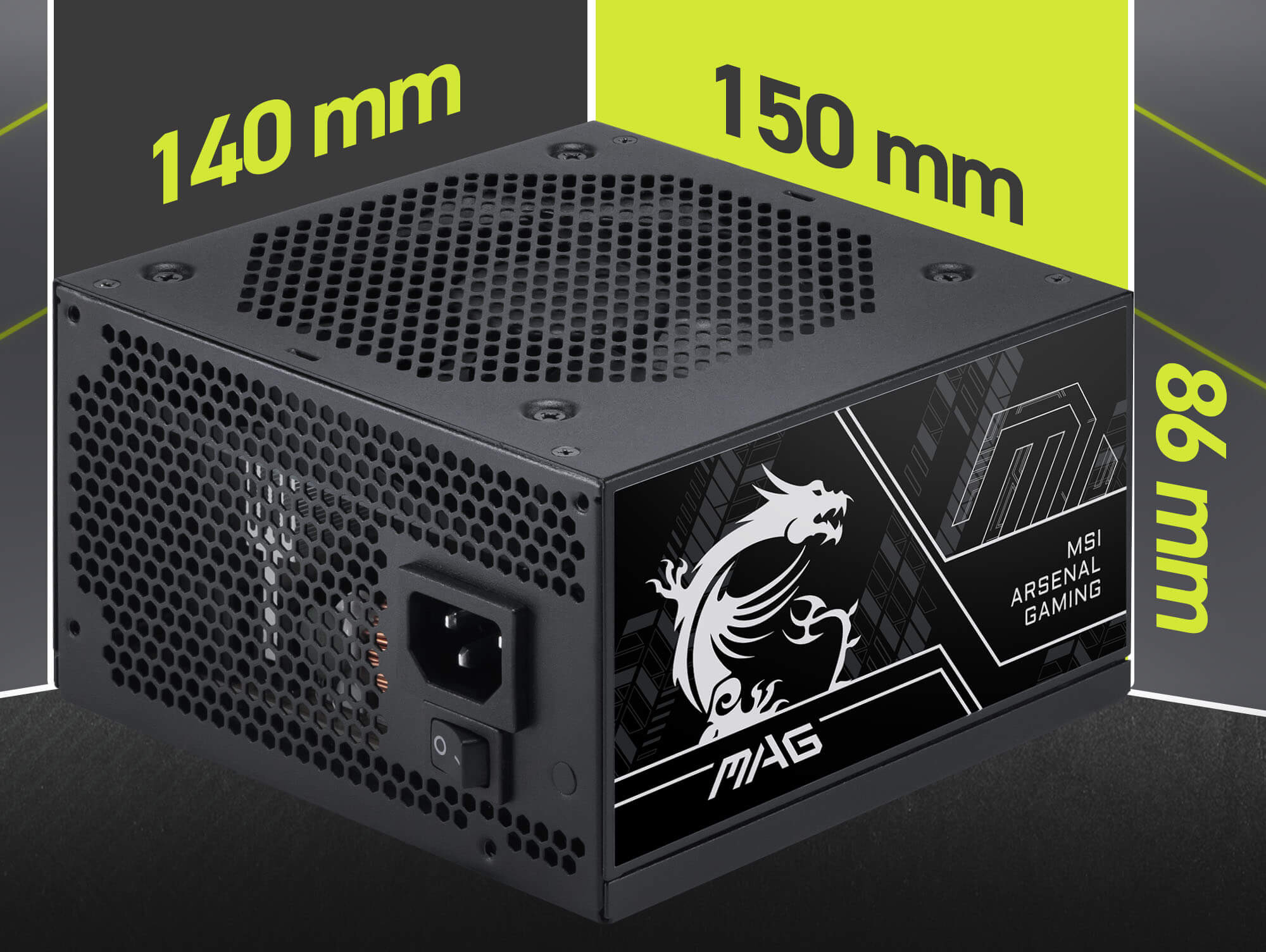  MSI MAG A650BN PCIE5 Non-Modular Compact Gaming 650W Power Supply