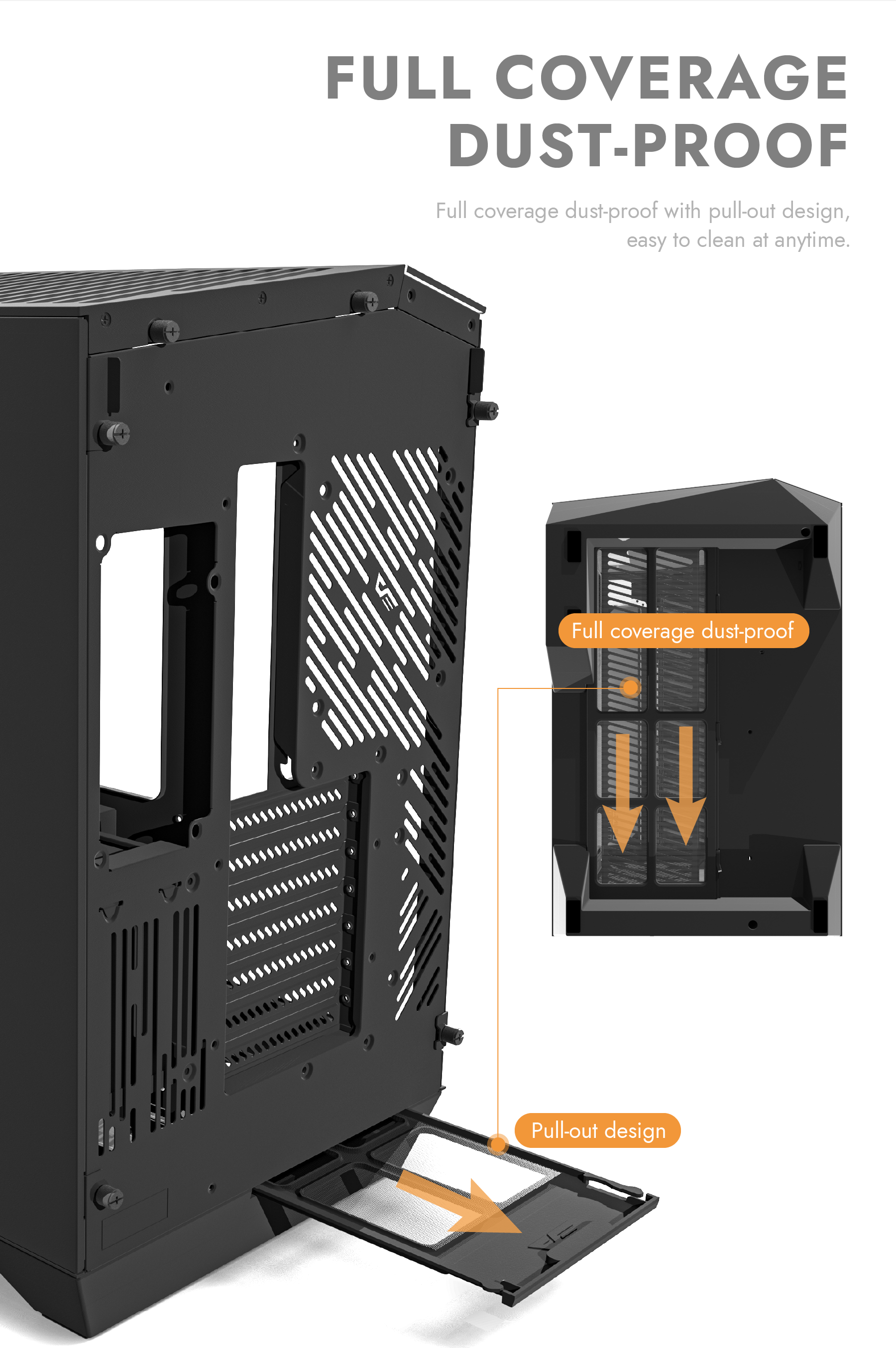 darkFlash DY470 PC Gaming Case Black