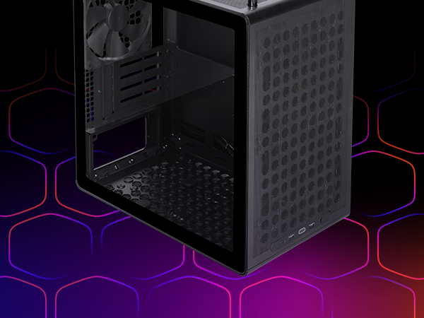 Cooler Master QUBE 340 Micro-ATX Compact -Tower PC Case  - Black