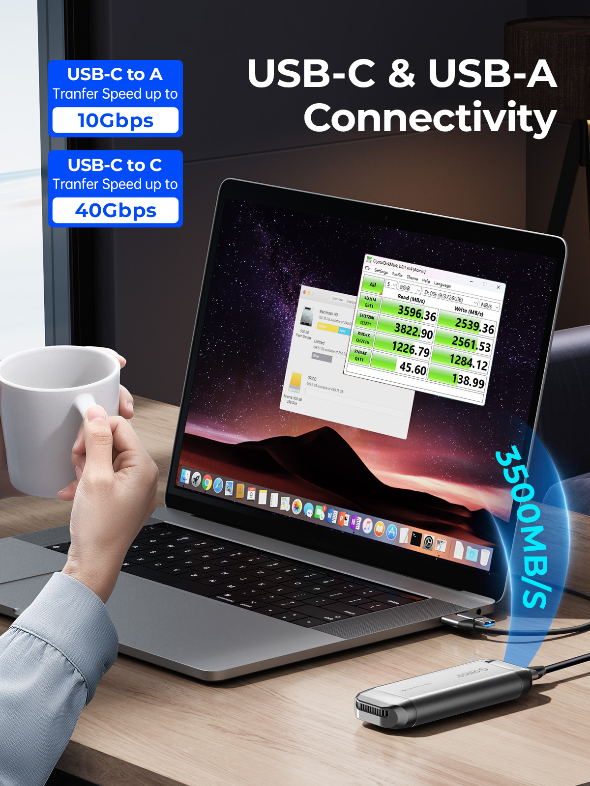 ORICO Silverstone Portable SSD 3500MB/s
