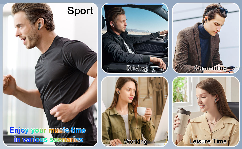 Wireless Earbuds, Bluetooth 5.3 Headphones In Ear Earphones 4 ENC Noise Cancelling Mic Headphones wi