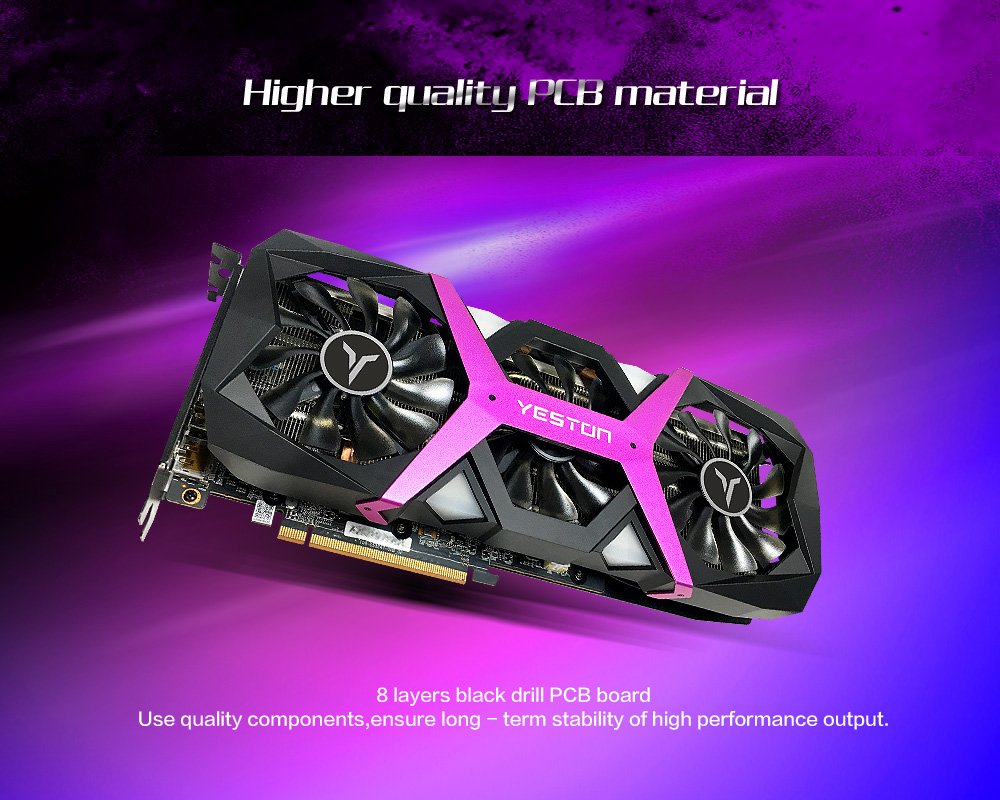 Yeston Radeon RX 6650 XT 8GB D6 GDDR6 128bit 7nm Desktop computer  