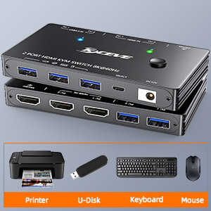 2 PCs share 3 peripheral USB devices