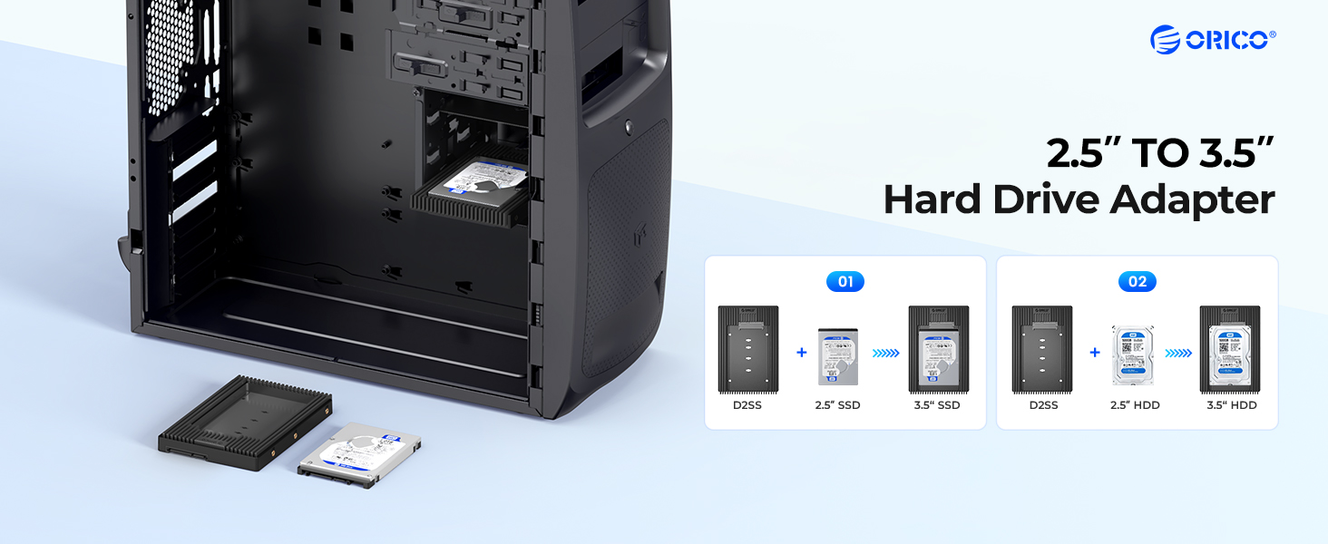 2.5 SSD SATA to 3.5 Hard Drive Adapter