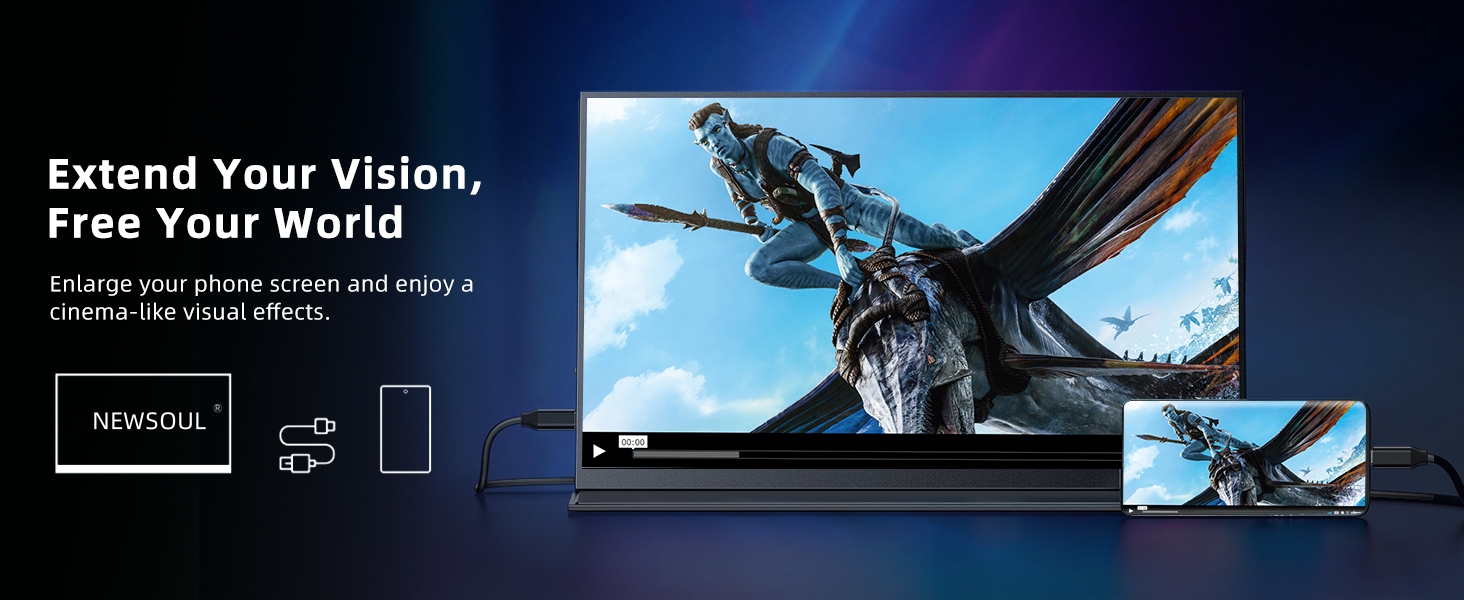 Travel Monitor HD Gaming Monitor 144Hz