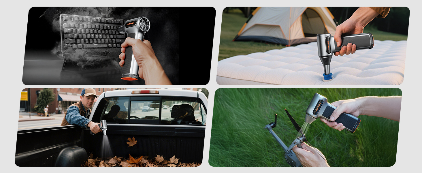 Compressed Air Duster for PC, Car Detailing, Camping & Home