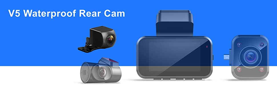 Rexing Rear View Camera for V5 Premium 4K Modular Capabilities Car Dash Cam 1080p