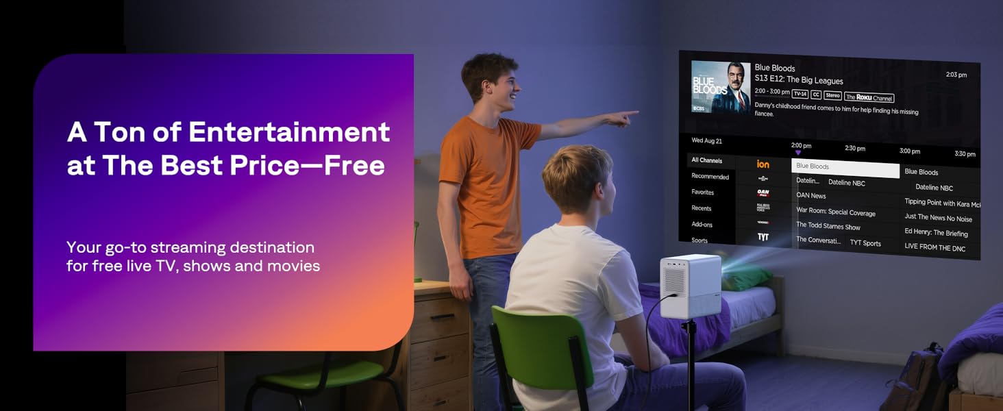 Aurzen EAZZE D1R Cube Roku TV Smart Projector