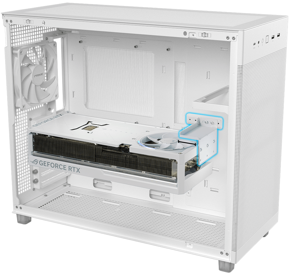 ASUS Prime AP303 White Edition Mesh-Panel 44-Liter ATX PC case