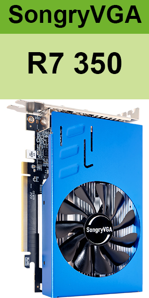 SongryVGA R7 350 2GB Multi-Screen Vedio Card 6 HDMI