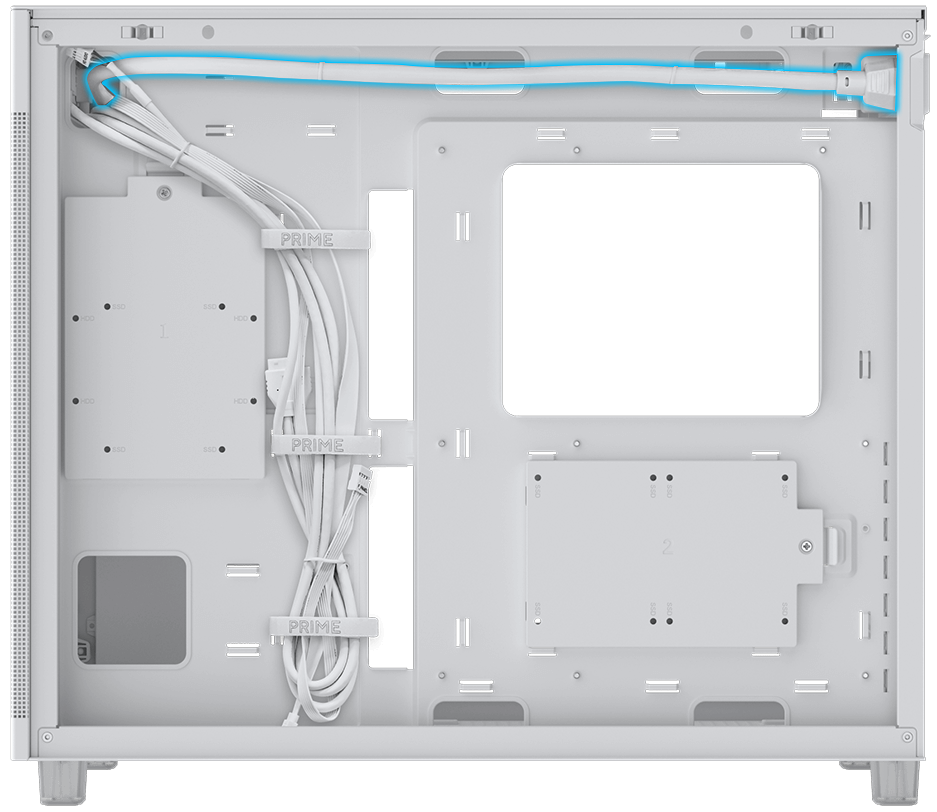 ASUS Prime AP303 White Edition Mesh-Panel 44-Liter ATX PC case