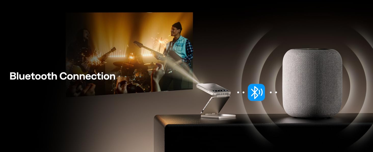Aurzen ZIP Tri-Fold DLP Ultra-Portable Mini Pocket Projector