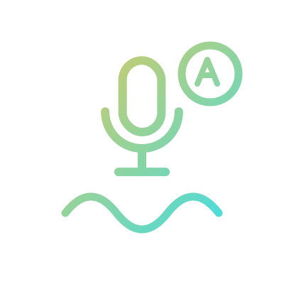 Microphone with an automatic control badge and a level curve